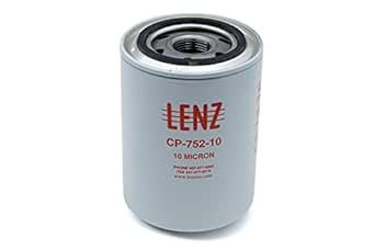 Lenz Replacement Filter Element - 10 Micron Hydraulic Filter Canister - Hydraulic Return Filter, 20 Max GPM, 200 Max PSI, 1”-12 UNF Thread Size - Spin-on Replacement Filter for Hydraulic Systems, 1 lb