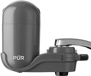PUR PLUS Faucet Mount Water Filtration System, Gray – Vertical Faucet Mount for Crisp, Refreshing Water, FM2500V