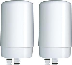 Brita Faucet Mount System Replacement Filter, Reduces Lead, Made Without BPA, White, 2 Count