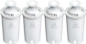 Brita Standard Replacement Water Filters for Pitchers and Dispensers, Made Without BPA, 4 Count (Package May Vary)
