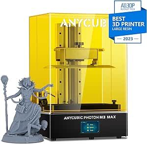 ANYCUBIC Photon M3 Max Resin 7K 13.6 Inch UV LCD 3D Printer, Automatic Feeding Resin, Fast Printing, High Precision, Printing Size 13.0” x 11.7” x 6.5”