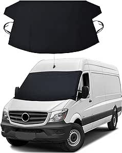 EcoNour Windshield Cover for Ice and Snow | Enhanced 600D Oxford Fabric Windshield Frost Cover | Water, Heat & Sag-Proof Car Windshield Snow Cover | Suitable for Van & MPV XXL (78 x 45 Inches)